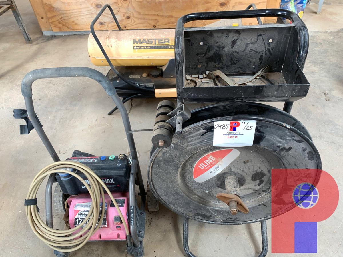 Used 1700PSI ELECTRIC PRESSURE WASHER, AND BANDING MACHINE