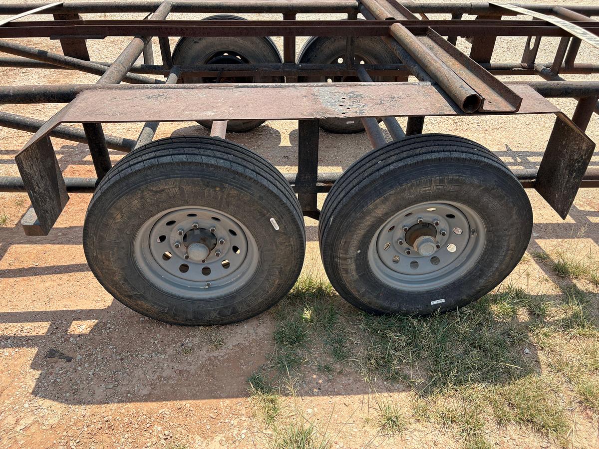 Used SHOPBUILT 30’ x 80” T/A BUMPER PULL PIPE TRAILER