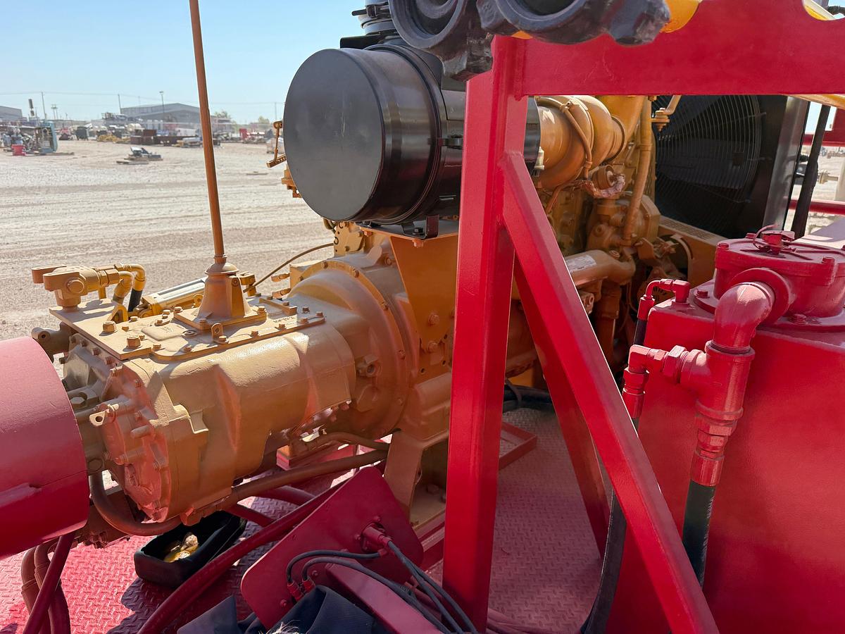 Used Tulsa triplex TT-560 triplex pump unit, skidded