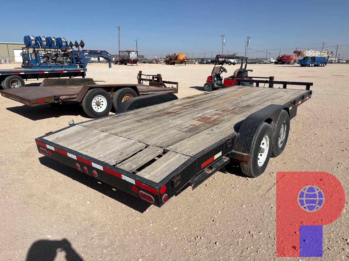 Used SHOPBUILT 20’ X 7’ T/A BUMPER PULL CAR HAULER TRAILER