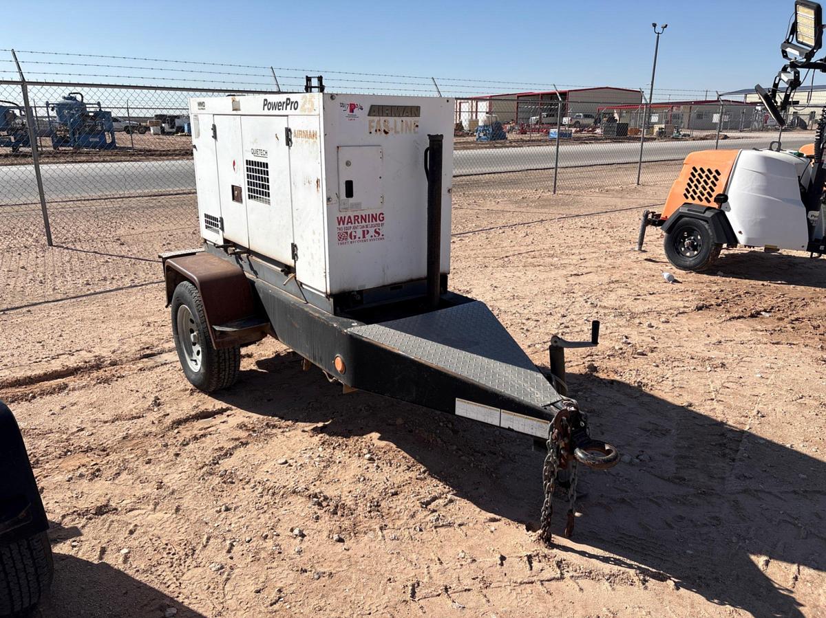 Used 2008 MILLER POWER PRO 25 S/A BUMPER PULL 25KW GENERATOR