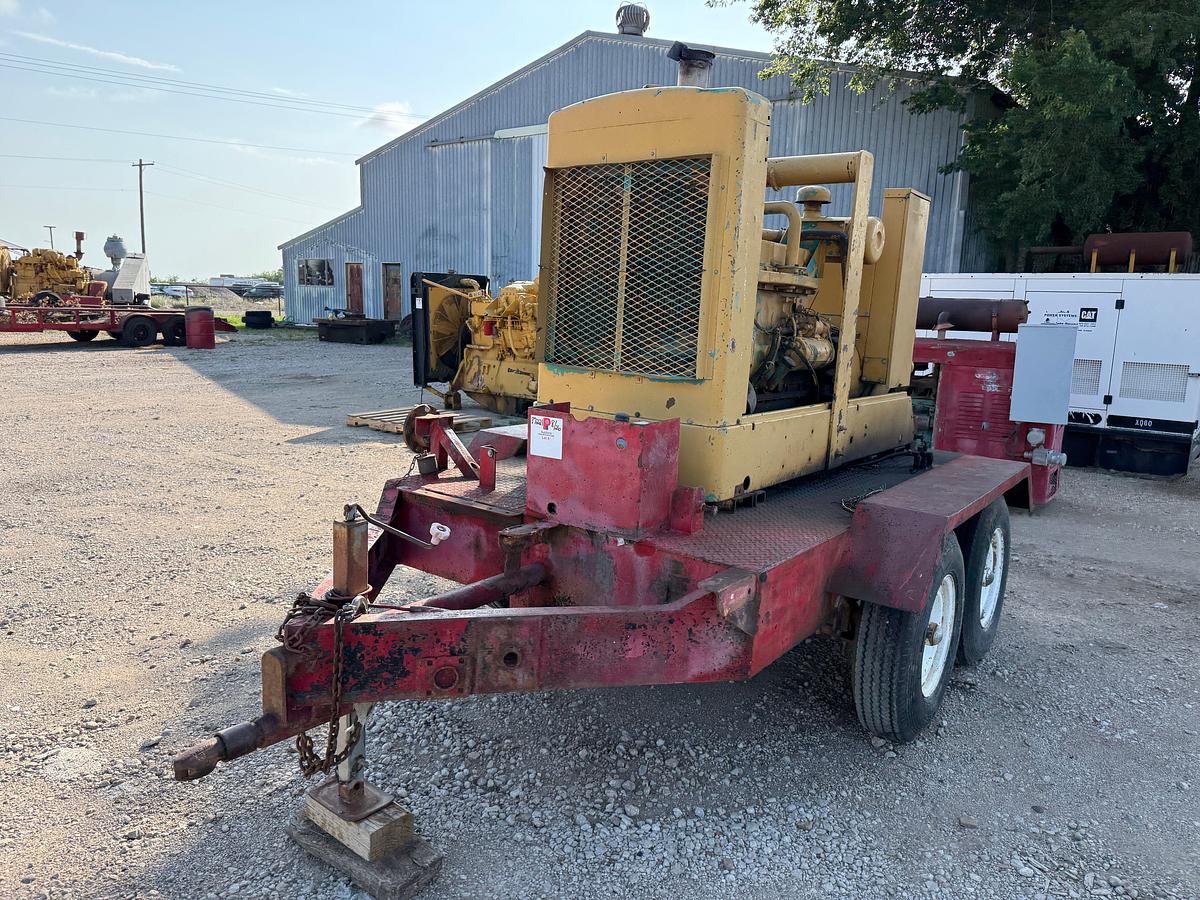 Used ONAN GENSET 100-KW 3-PHASE P/B ALLIS-CHALMERS 670T DIESEL ENGINE, MTD ON T/A BP TRAILER