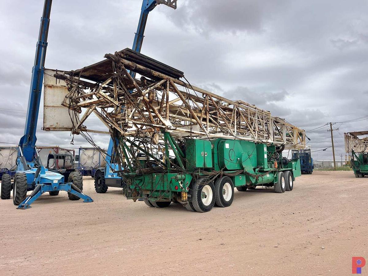 Used FRANKS 1287/160 BACK IN WELL SERVICE RIG MTD ON 4-AXLE CARRIER