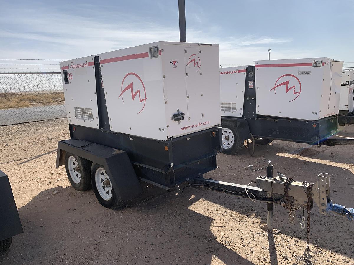 Used 2013 MAGNUM TRAILERS MMG35 T/A BUMPER PULL 25KW GENERATOR