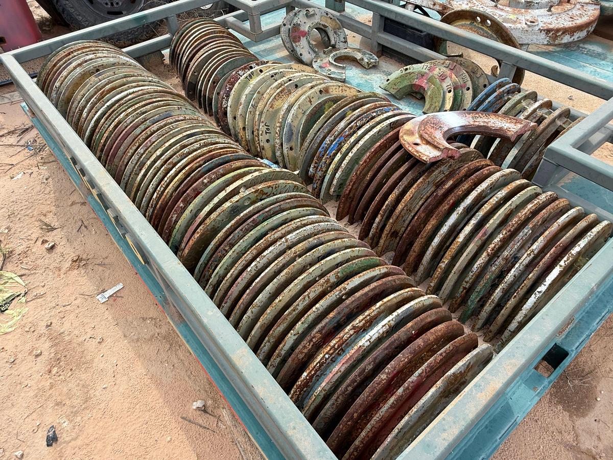 Used LOT OF (100) ASSORTED 2-3/8” THRU 13-3/8” SPIDER SLIP TOP PLATES