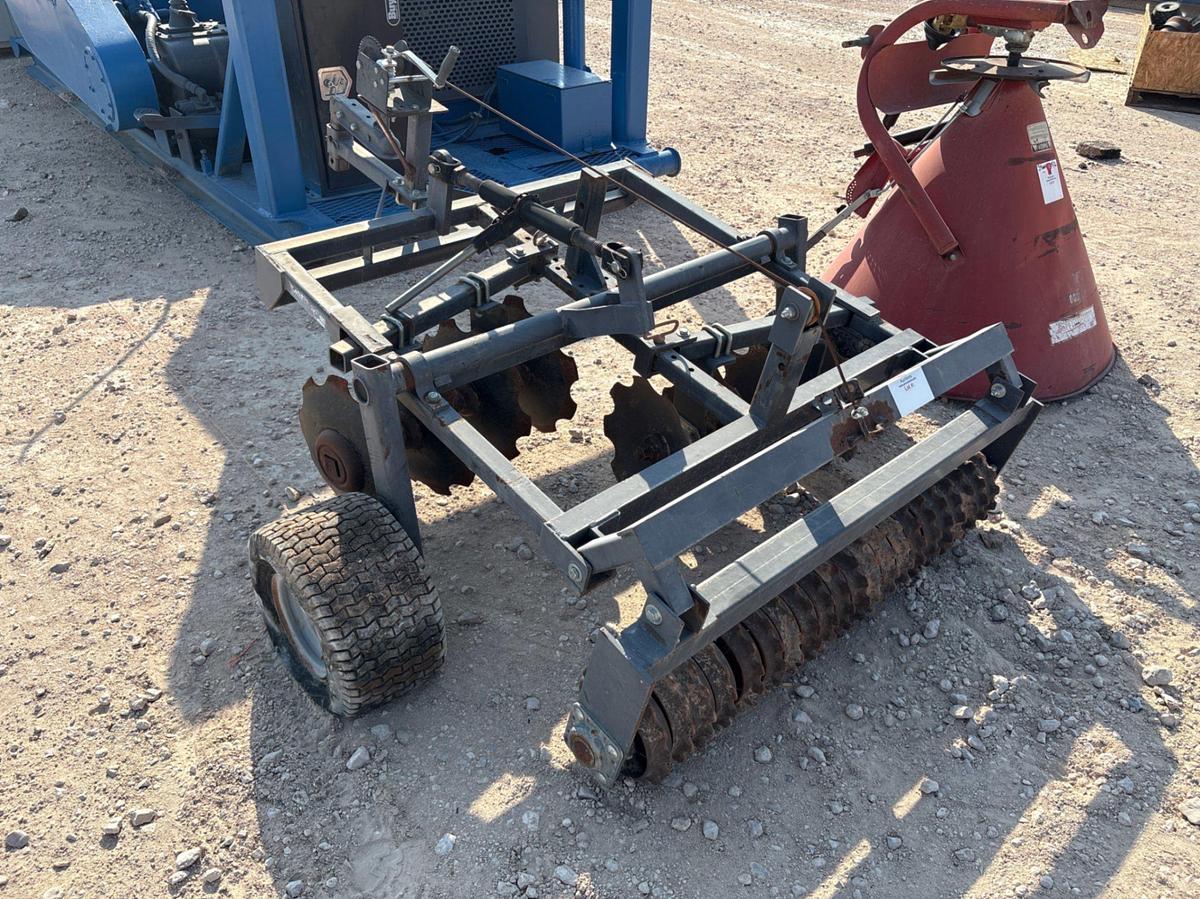 Used Tarter 48” towable disc/cukti-packer & king kutter 500 fertilizer spreader