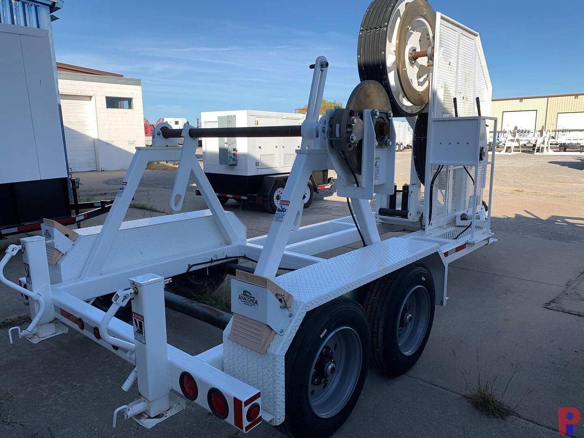 Used 2025 ANACONDA MANUFACTURING 22’ T/A PINTLE HITCH PULL / TENSIONER REEL TRAILER