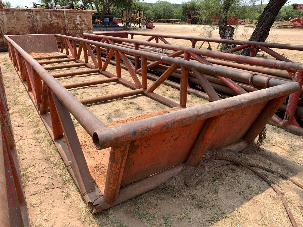 Used 40’ x 8’ x 3’ Skidded Pipe Tub