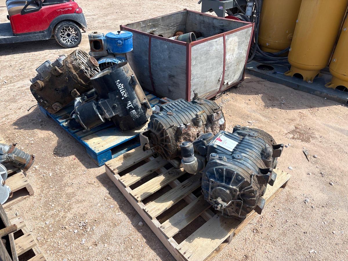 Used (2 pallets) w/ (5) incomplete fruitland & jurop vacuum pumps