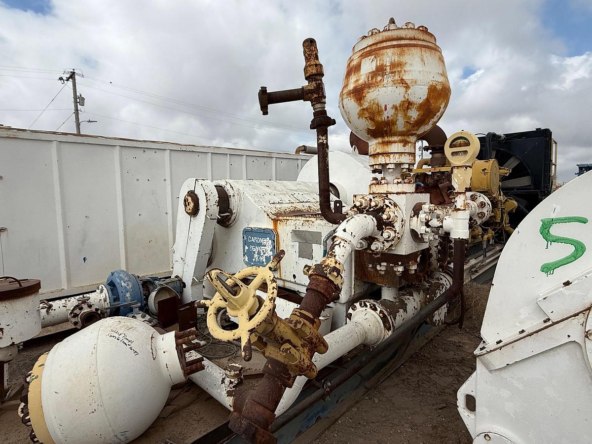 Used 2011 GARDNER DENVER PZ11 TRIPLEX DRILLING MUD PUMP P/B CATERPILLAR 3512, SKIDDED