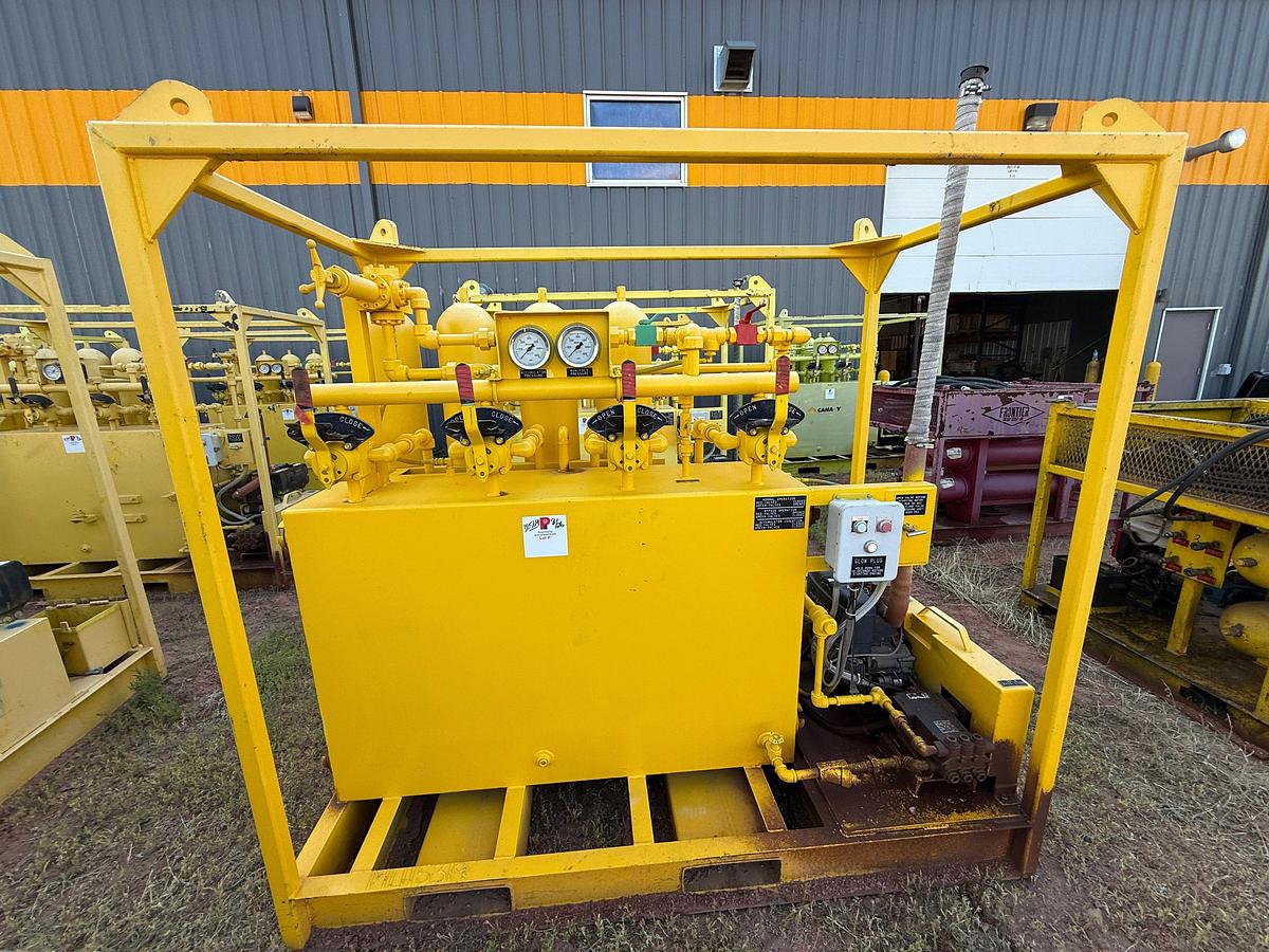 Used MEYER 3K WP DIESEL POWERED 4-STATION ACCUMULATOR CLOSING UNIT, SKIDDED