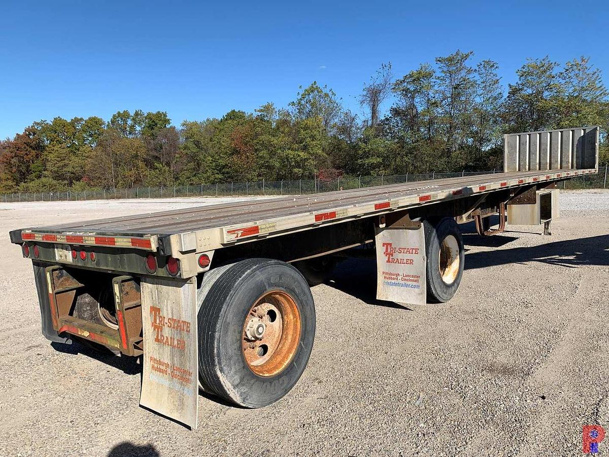 Used 47’ 7” X 8’ DUAL TANDEM FLAT DECK TRAILER