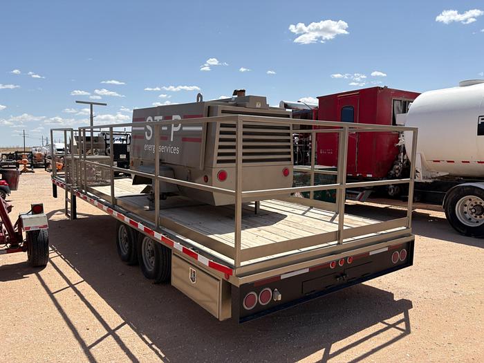 Used COLD JET SDI SELECT 60 DRY ICE BLASTER & ATLAS COPCO AIR COMPRESSOR MTD ON T/A GOOSENECK TRAILER