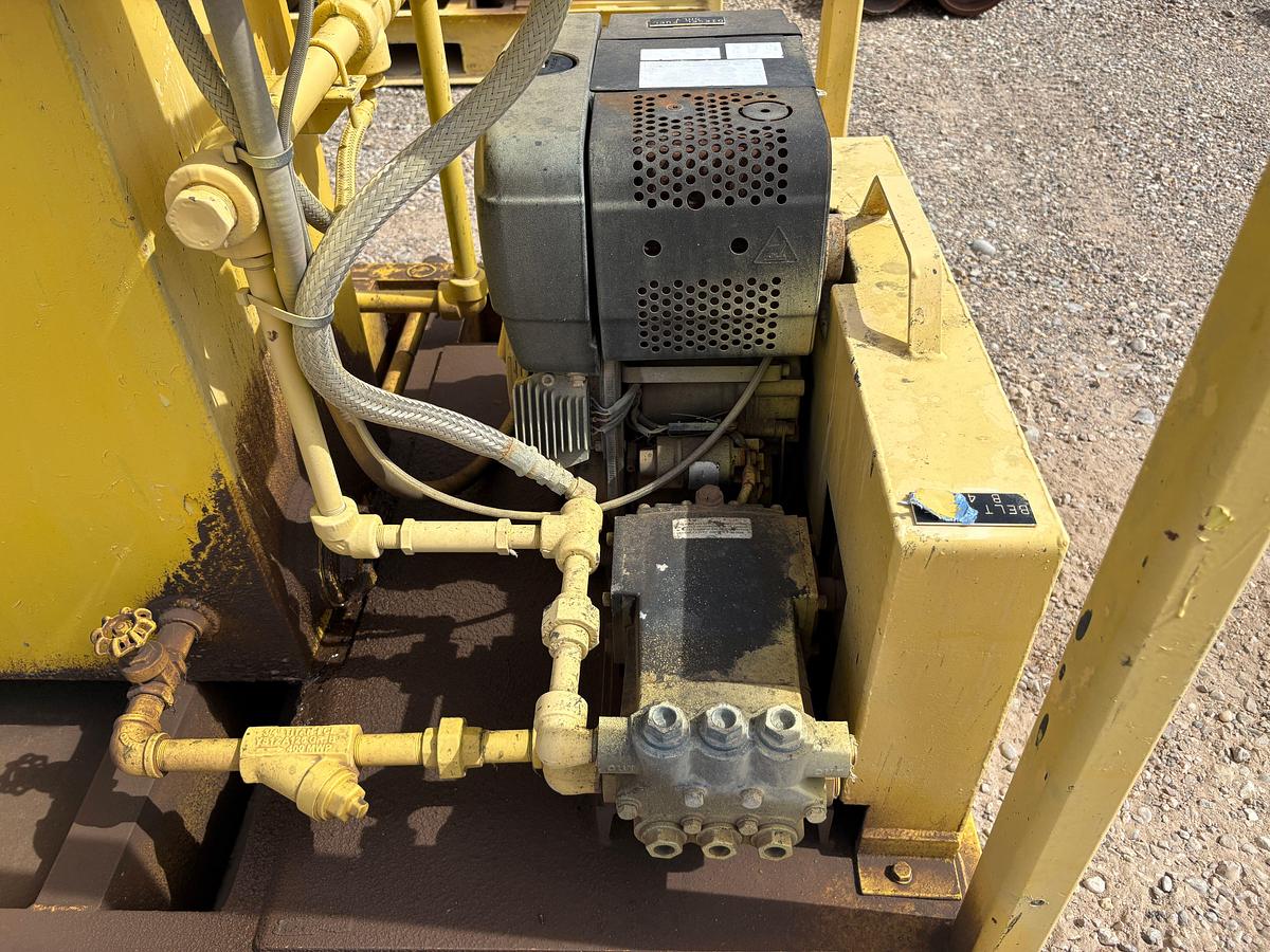 Used Meyer 4-station closing unit, skidded
