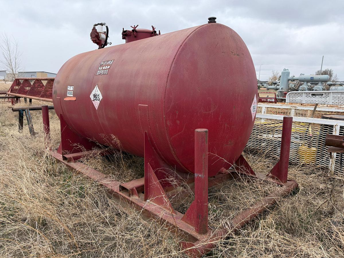 Used 2,100 GALLON SKIDDED DIESEL FUEL TANK