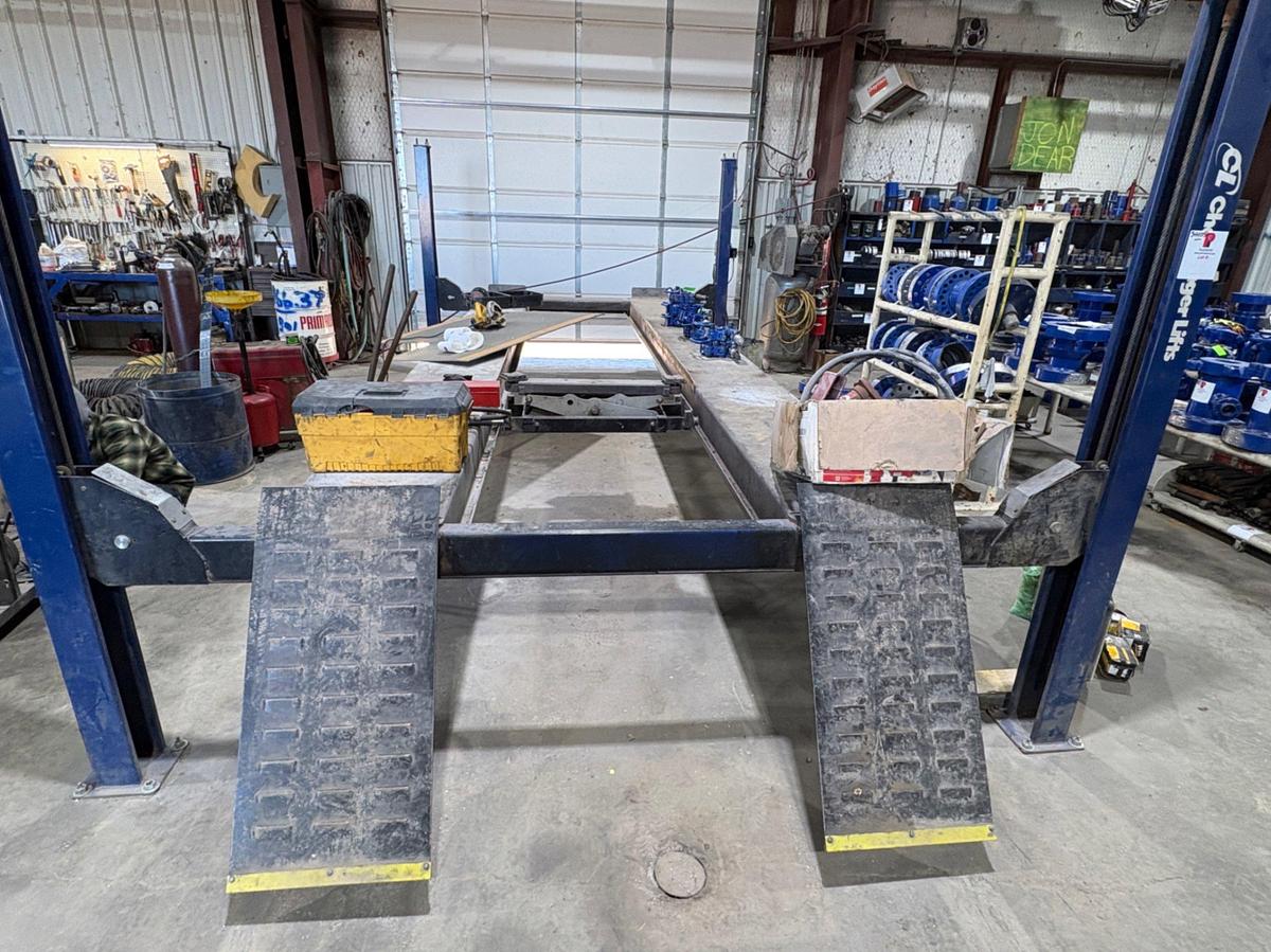 Used 2012 Challenger Lifts Model: 4015XFX, 15,000lbs 4-post car lift