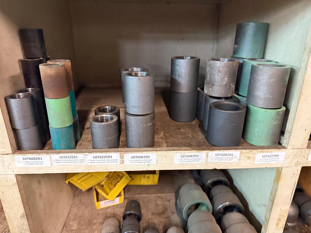 Used SECTION OF (100+) MOSTLY 1/8” THRU 3” 2K WP HEAVY WALL PIPE FITTINGS