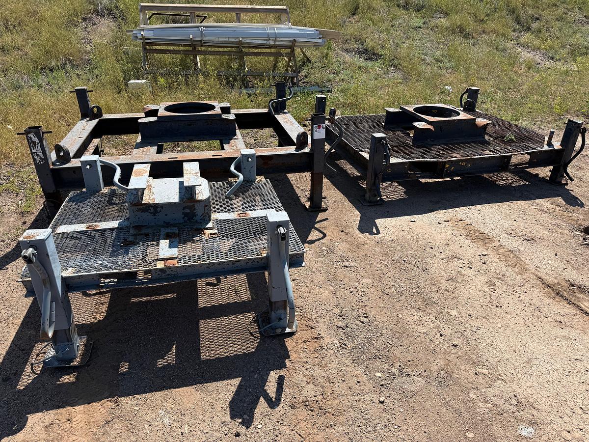 Used (2) 8’ x 6’ & (1) 5’x4’ ADJUSTABLE HEIGHT VALVE TRANSPORT SKIDS
