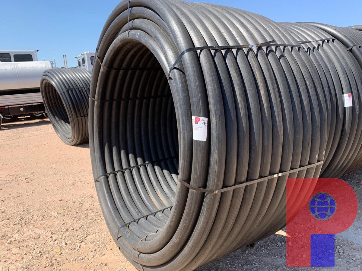 Used 1,000 FOOT ROLL OF 3” IPS DR9 POLY PIPE