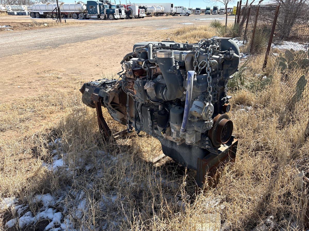 Used Paccar MX-13 12.9L diesel engine w/ Eaton transmission
