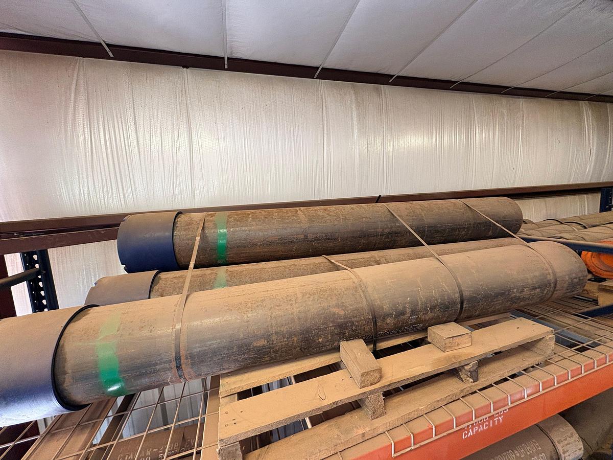 Used Contents of (4 shelves) w/ (65) assorted 2” to 4” weco flanges, casing hangers, & (38) 7” casing pup jts