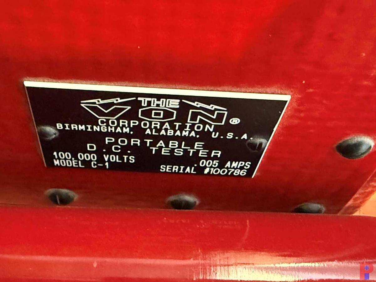 Used THE VON PORTABLE 100,000 VOLT D.C. TESTER (UNUSED)