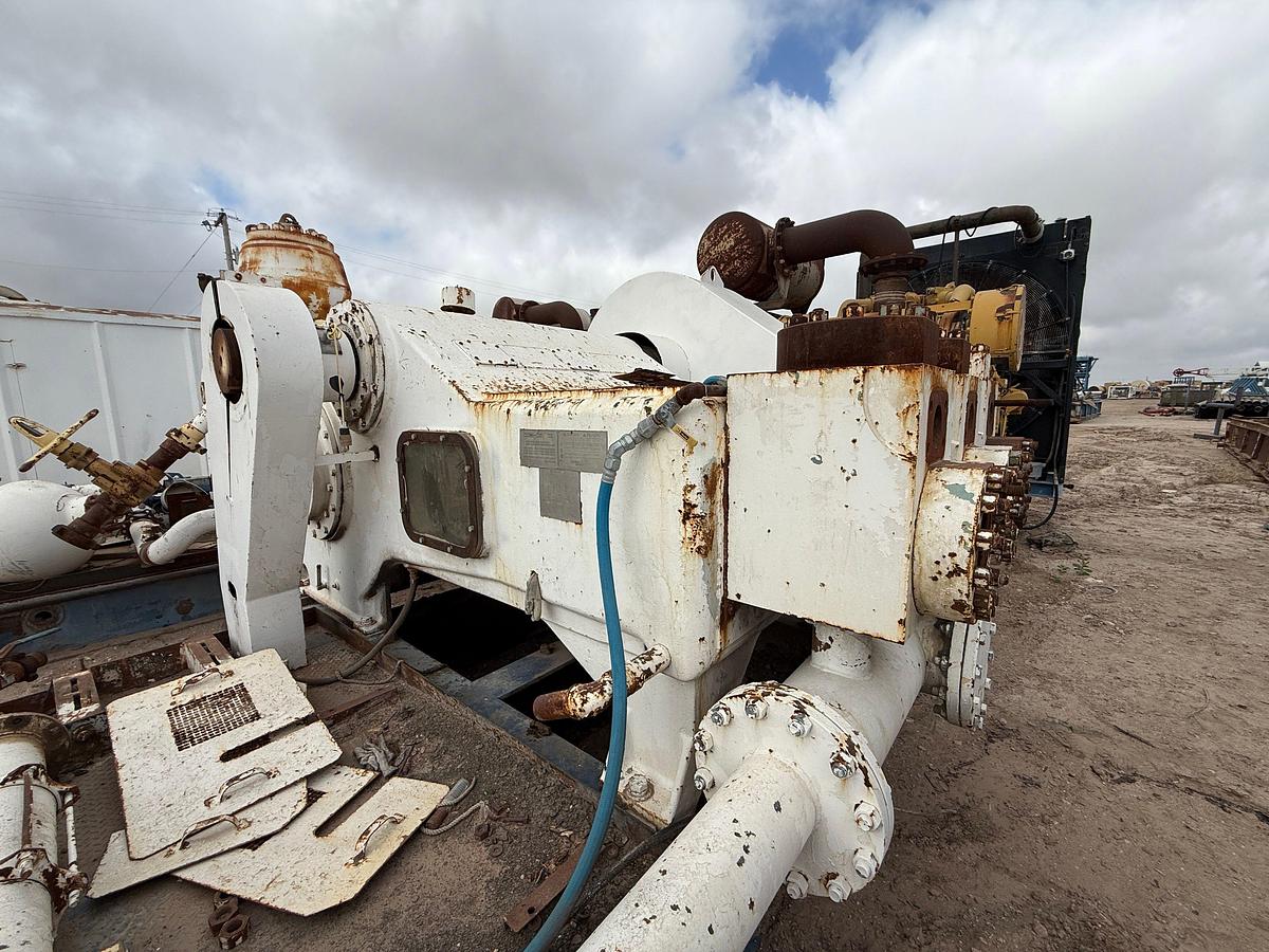Used 2011 GARDNER DENVER PZ11 TRIPLEX DRILLING MUD PUMP P/B CATERPILLAR 3512, SKIDDED