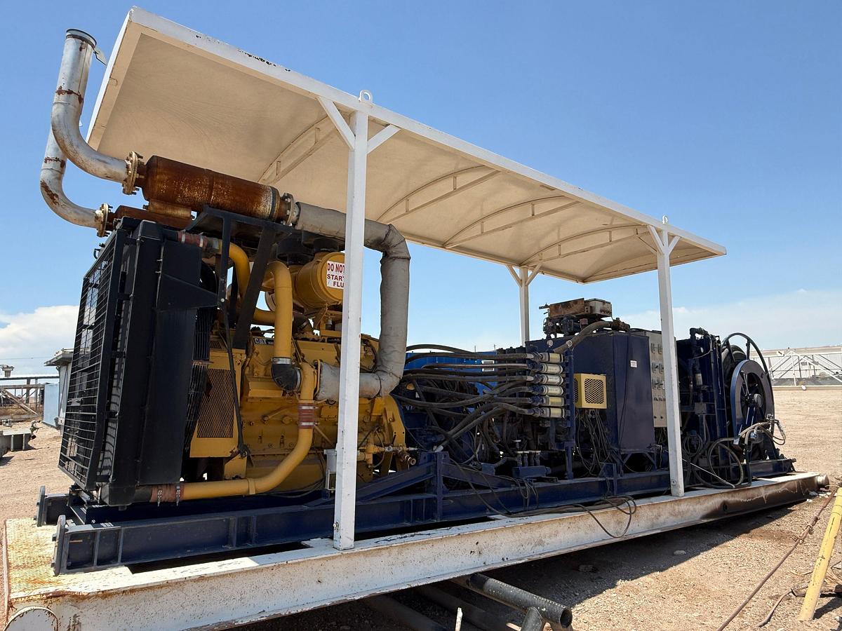 Used CATERPILLAR C32 ACERT 1200-HP HYDRAULIC POWER UNIT F/ CANRIG TOP DRIVE SKIDDED