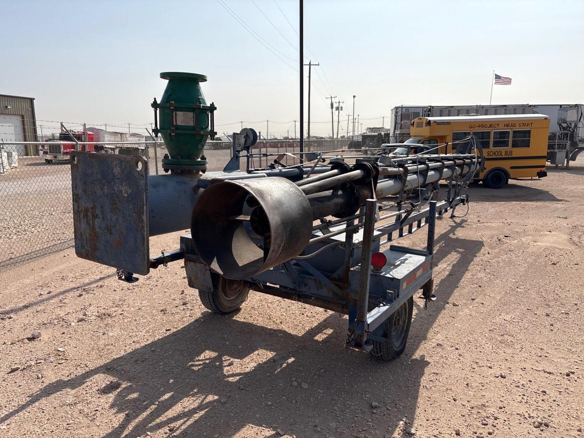 Used 6”DIA x 60’H s/a bumper pull portable flare trailer