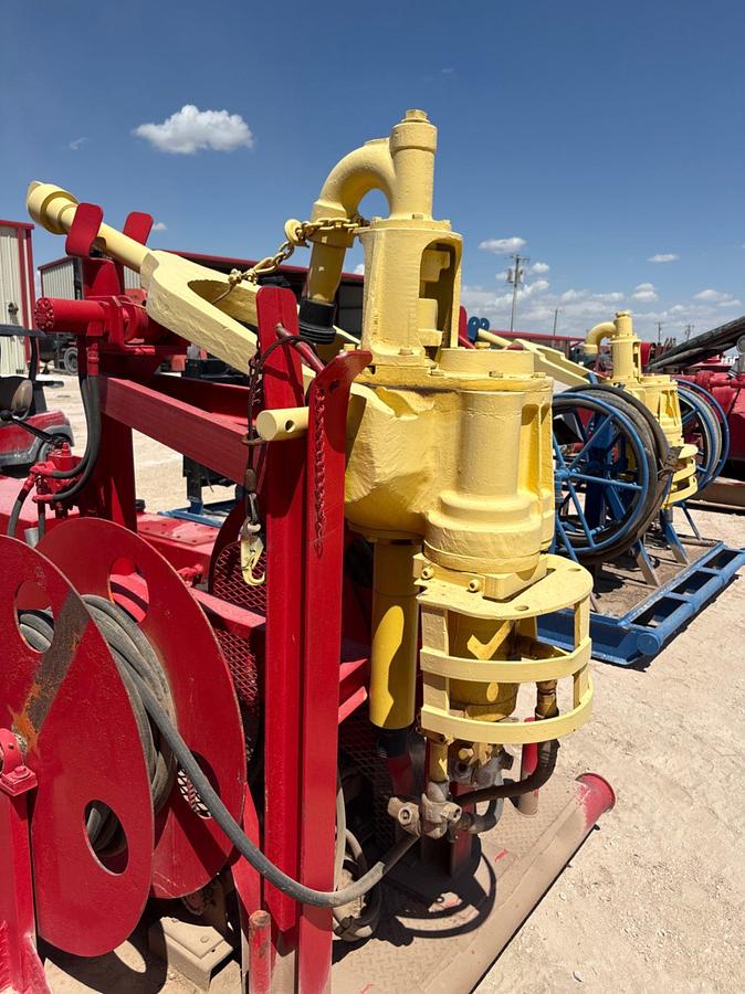 Used Evco 85-ton power swivel unit, skidded