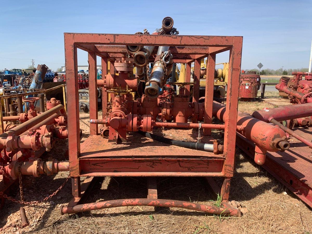 Used 11’ 4” x 8’ x 6’ 5” Skidded Choke Manifold