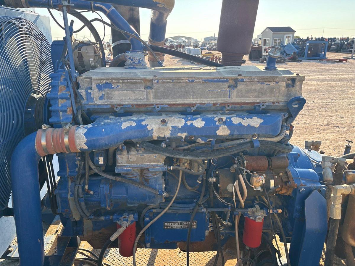 Used Gardner Denver PAH triplex pump unit, skidded