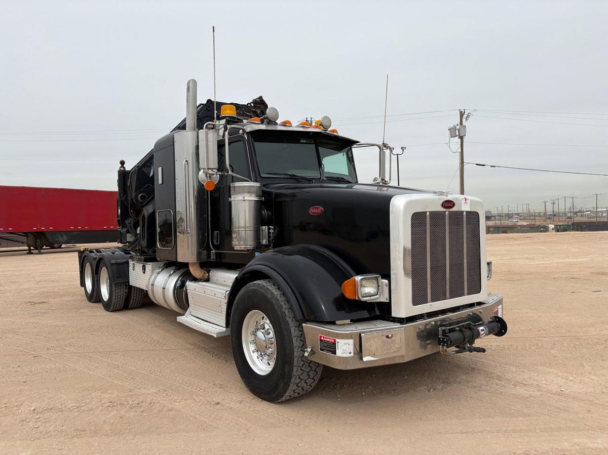 Used 2014 PETERBILT 367 T/A SLEEPER KNUCKLE BOOM CRANE TRUCK