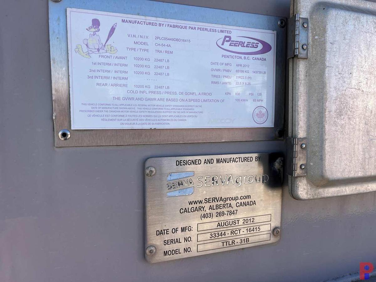 Used 2012 SERVA GROUP 54’ X 102” 4-AXLE COIL TUBING TRAILER