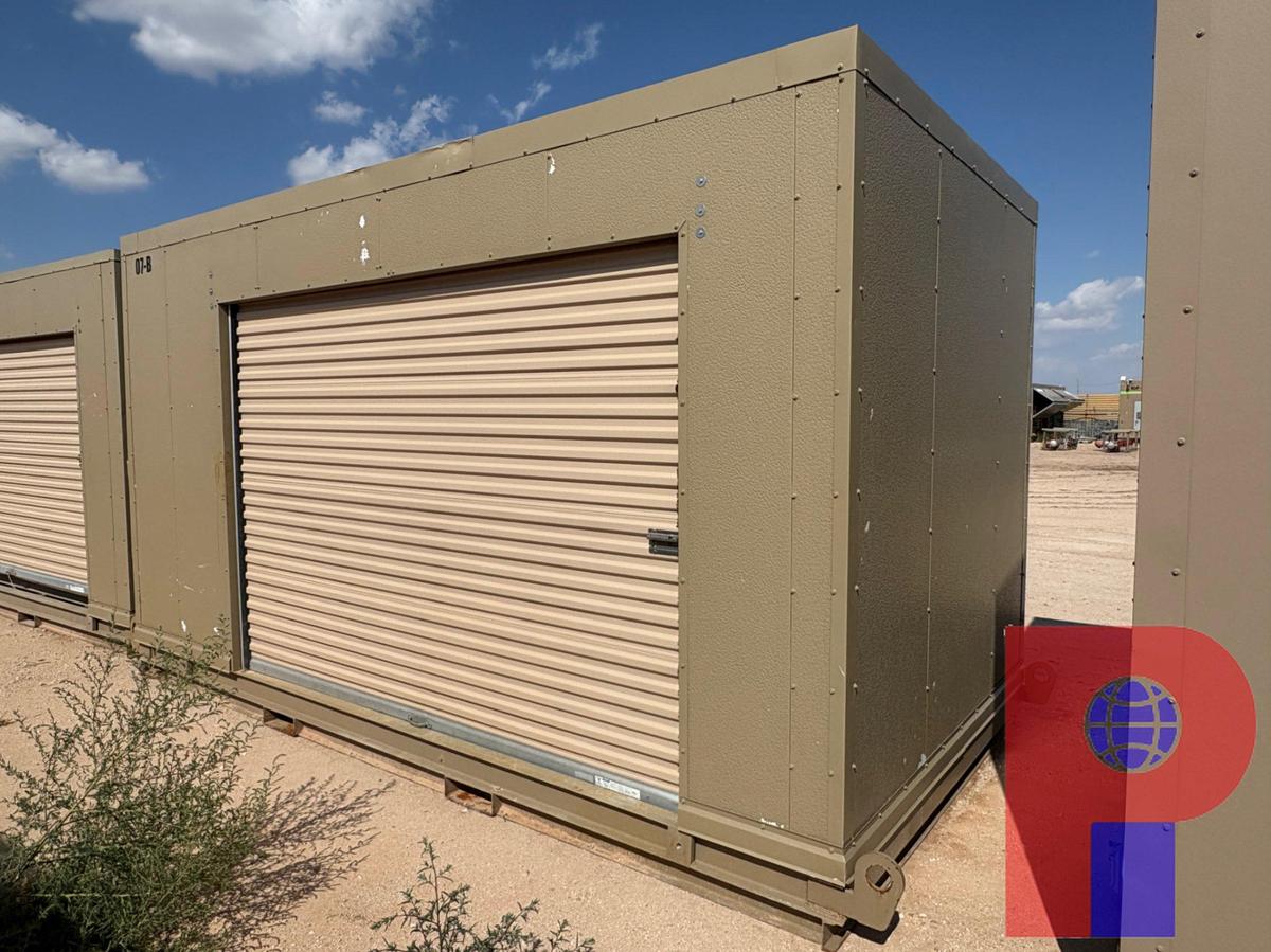 Used 16’L X 8’4”W X 9’8”H 2-DOOR CHEM SHED