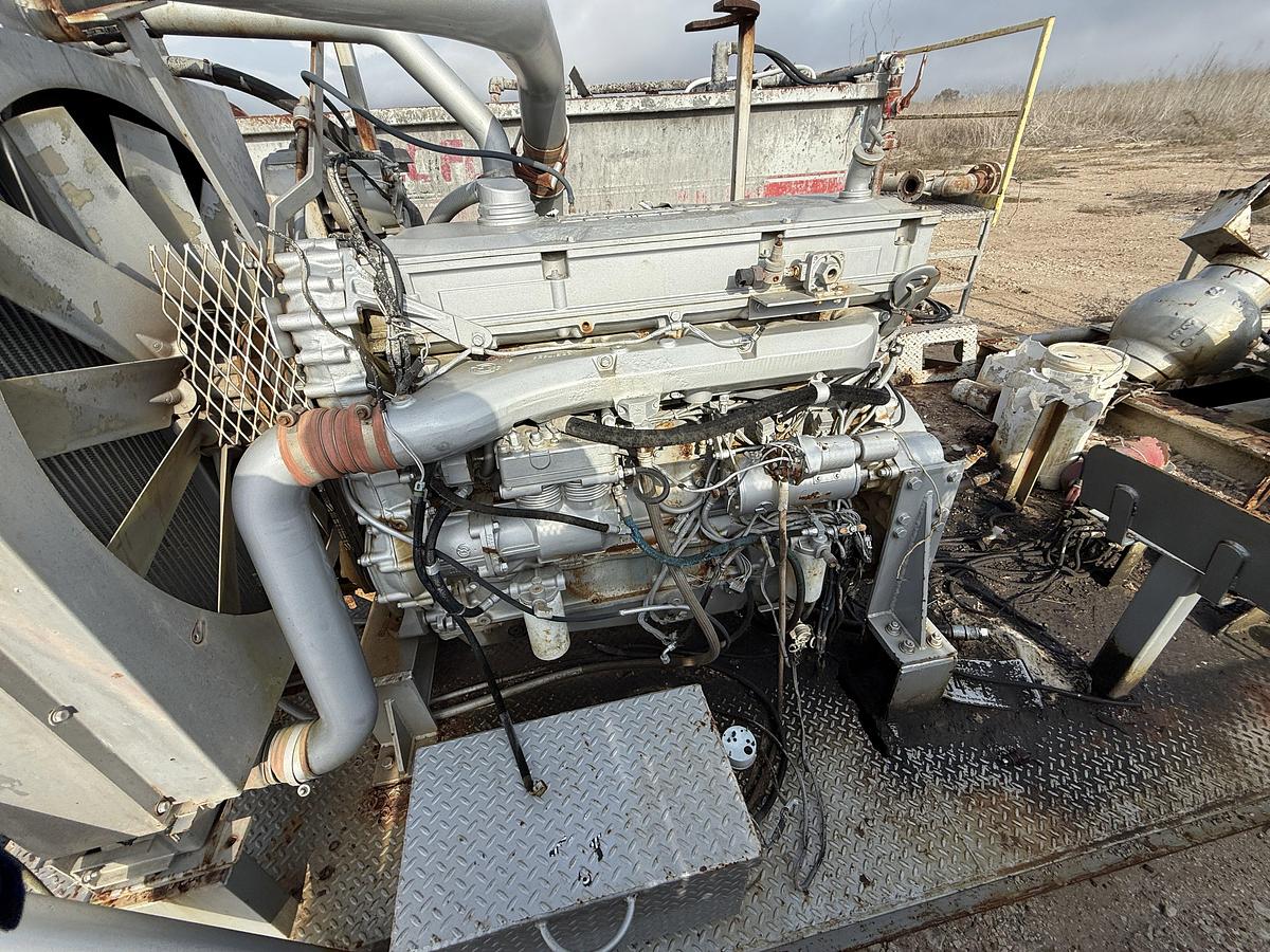 Used 25’ X 8’ PUMP SKID W/ DETROIT SERIES 60 & CONTENTS (INCOMPLETE)