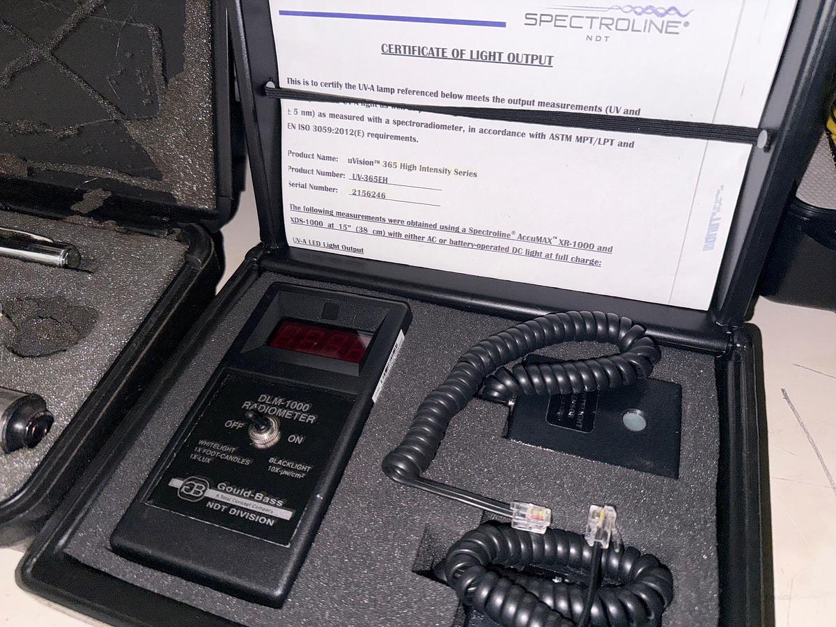 Used SECTION W/ DIGITAL COMPONENTS, PARKER 1115VAC MPI TESTER, KING PORTABLE BRINNEL, FLYMARKER, SPI HARDNESS TESTER