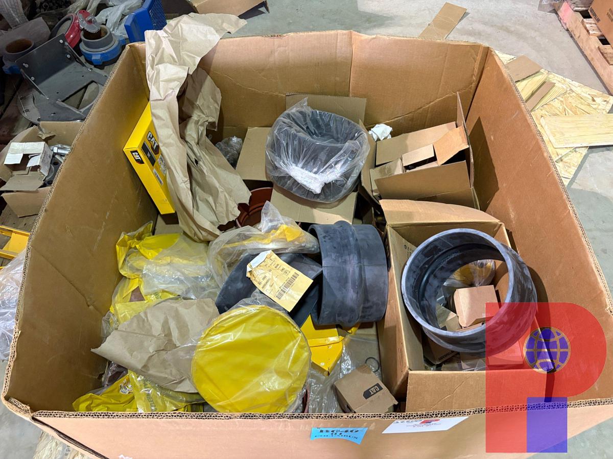 Used LOT OF ASSORTED CAT ENGINE PARTS, FUEL/OIL FILTERS, MOUNTING BRACKETS, ETC.