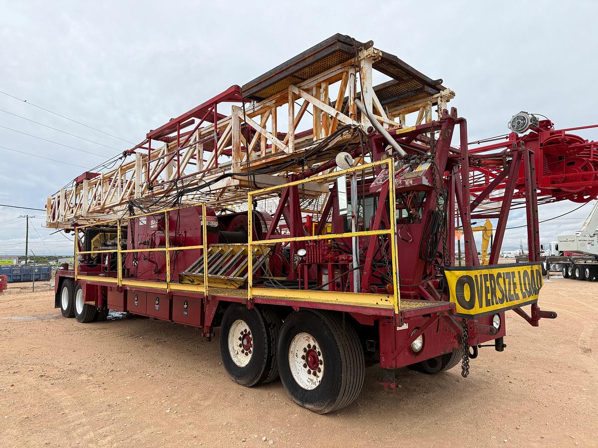 Used 1980 COOPER LTO-350 DD 96'-205K 4-AXLE DRIVE-IN WELL SERVICE WORKOVER RIG