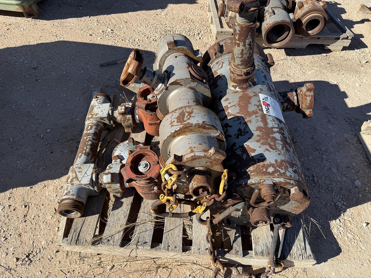 Used (2) MULTI-SIZE SINGLE PLUG CEMENT HEADS