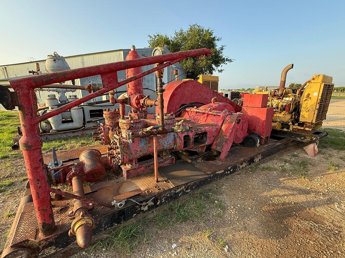 Used IDEAL C-150 DUPLEX MUD PUMP P/B CATERPILLAR 3306TA, SKIDDED