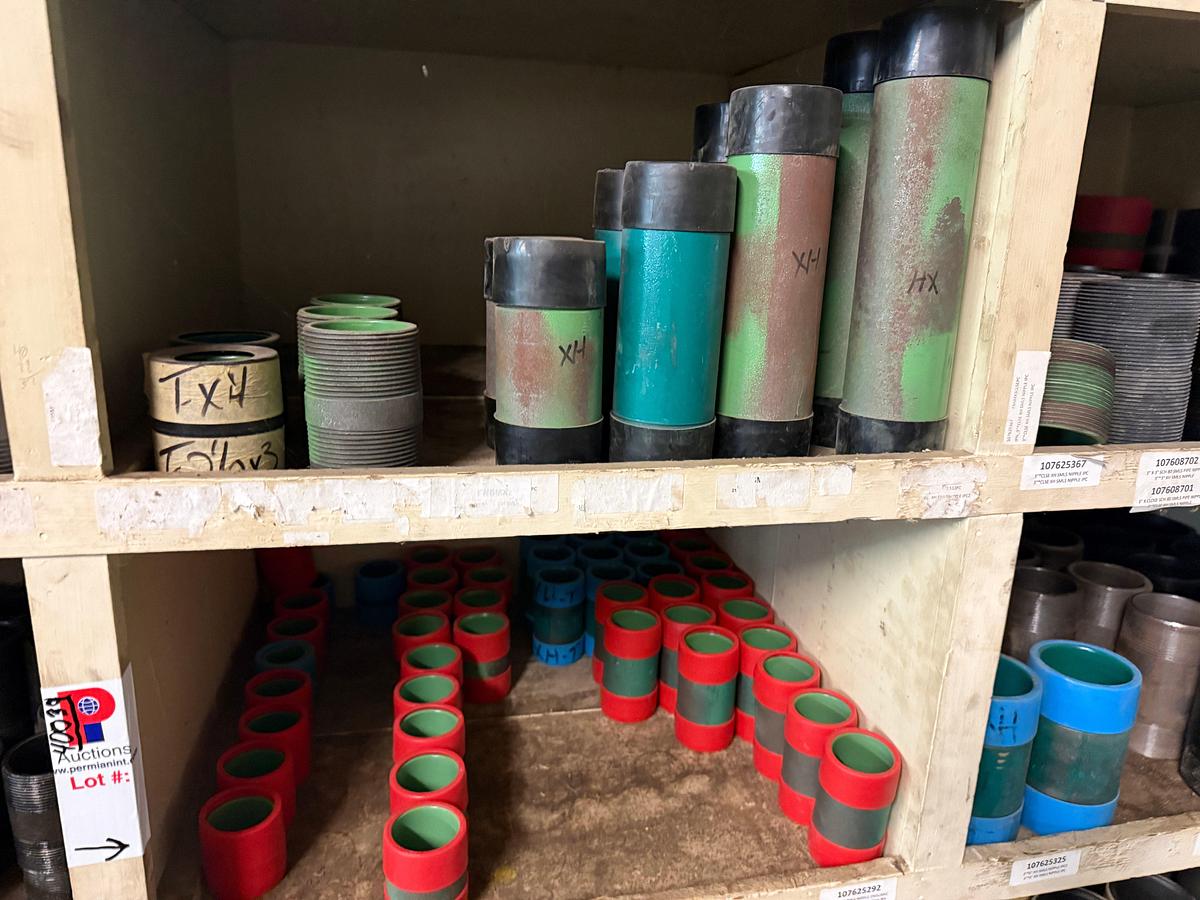 Used SECTION OF (80+) MOSTLY HEAVY WALL 2” THRU 4” PIPE NIPPLES