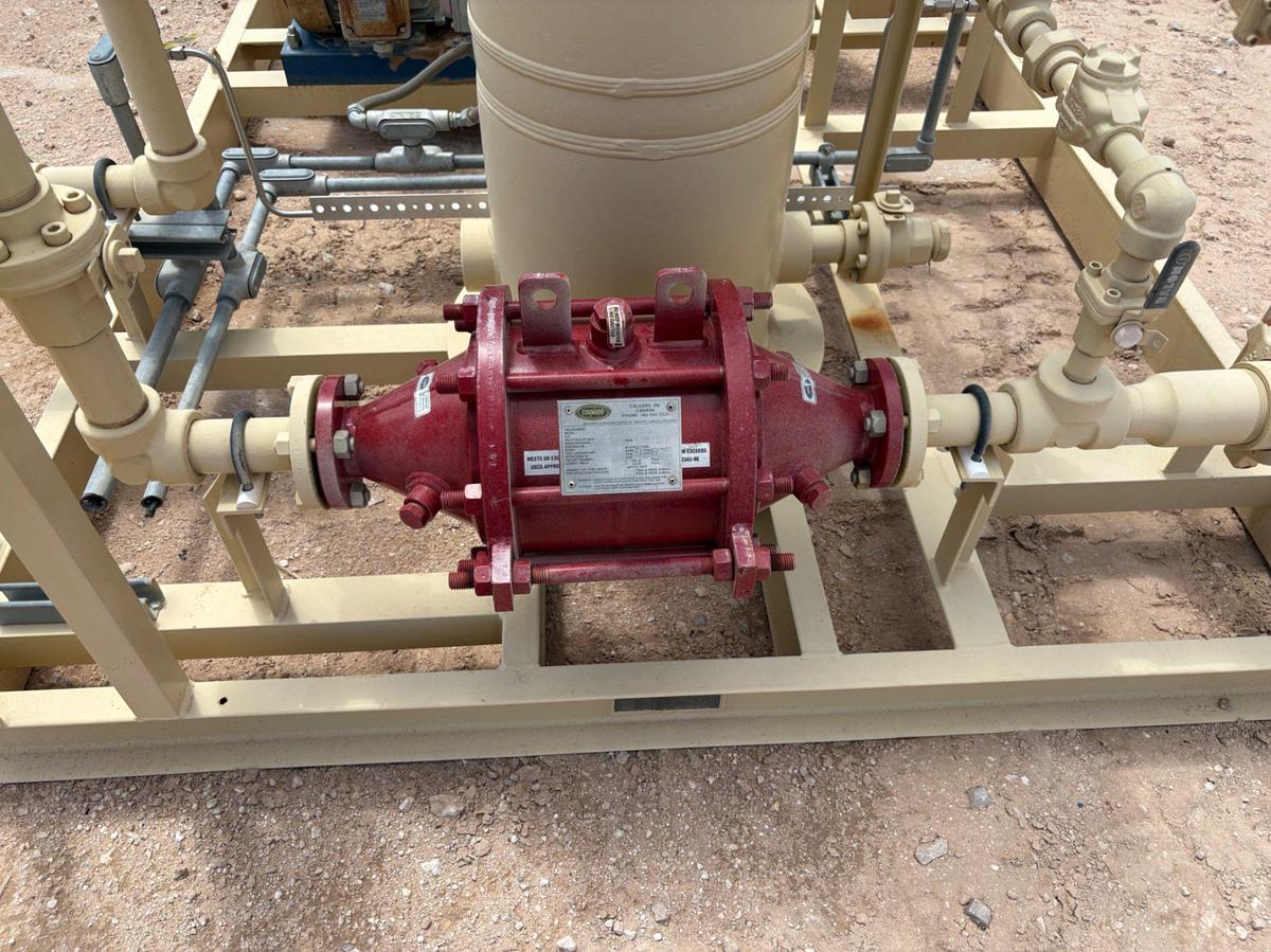 Used Production Facilities Equipment Co. LACT unit. Skidded