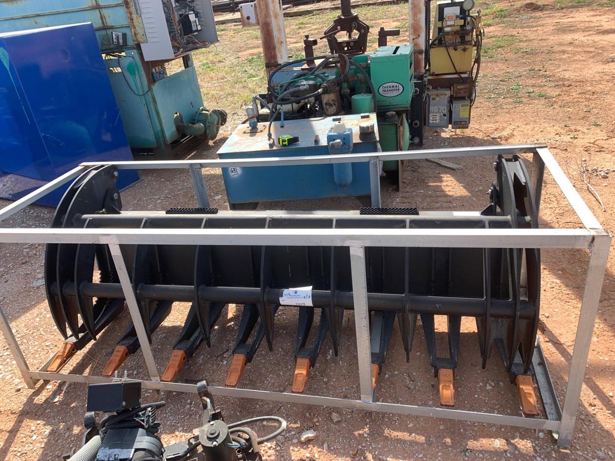 Used 78” Heavy Grass Fork Grapple for Skid Steer