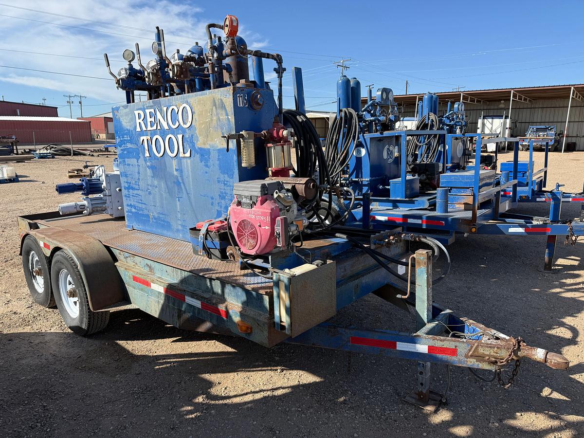 Used 7-1/16 REEDY 5M 2-7/8 HYD BOP 3-STATION MTD ON 1999 HMDE T/A BP ACCUMULATOR CLOSING UNIT TRAILER