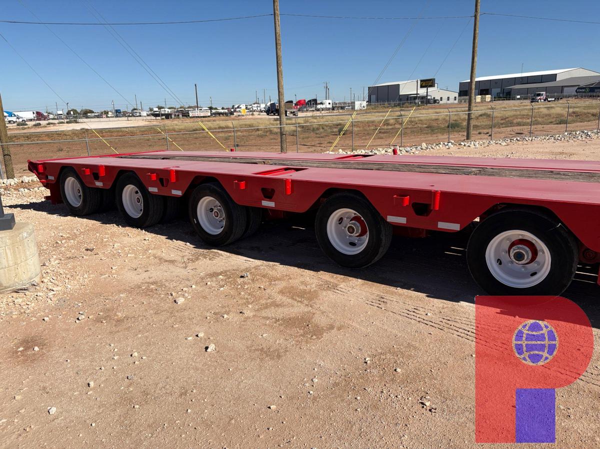 Used 2011 ASPEN 75 TON 5-AXLE SCISSOR NECK OILFIELD LOWBOY TRAILER
