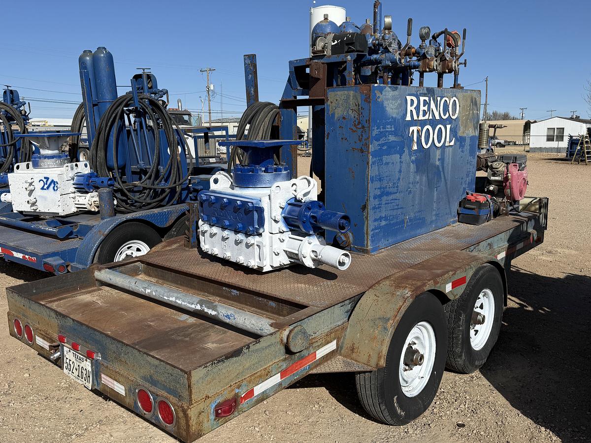 Used 7-1/16 REEDY 5M 2-7/8 HYD BOP 3-STATION MTD ON 1999 HMDE T/A BP ACCUMULATOR CLOSING UNIT TRAILER