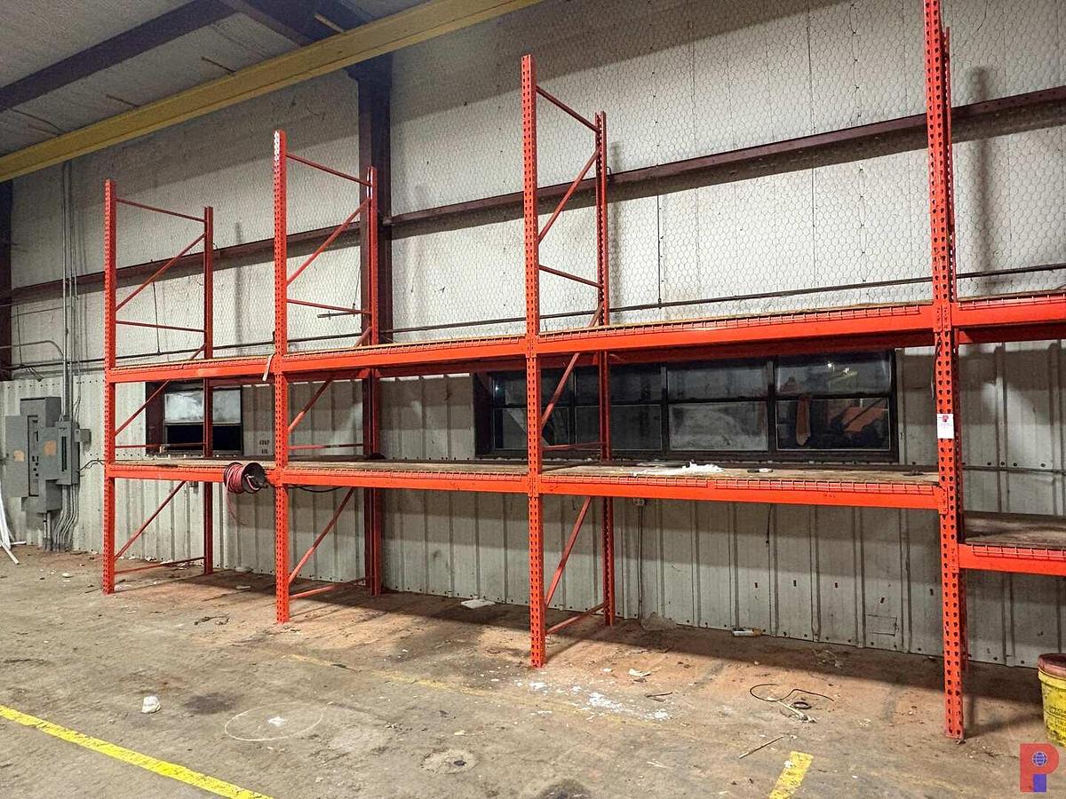 Used 50’ X 4’ X 14’ PALLET RACK SHELVING