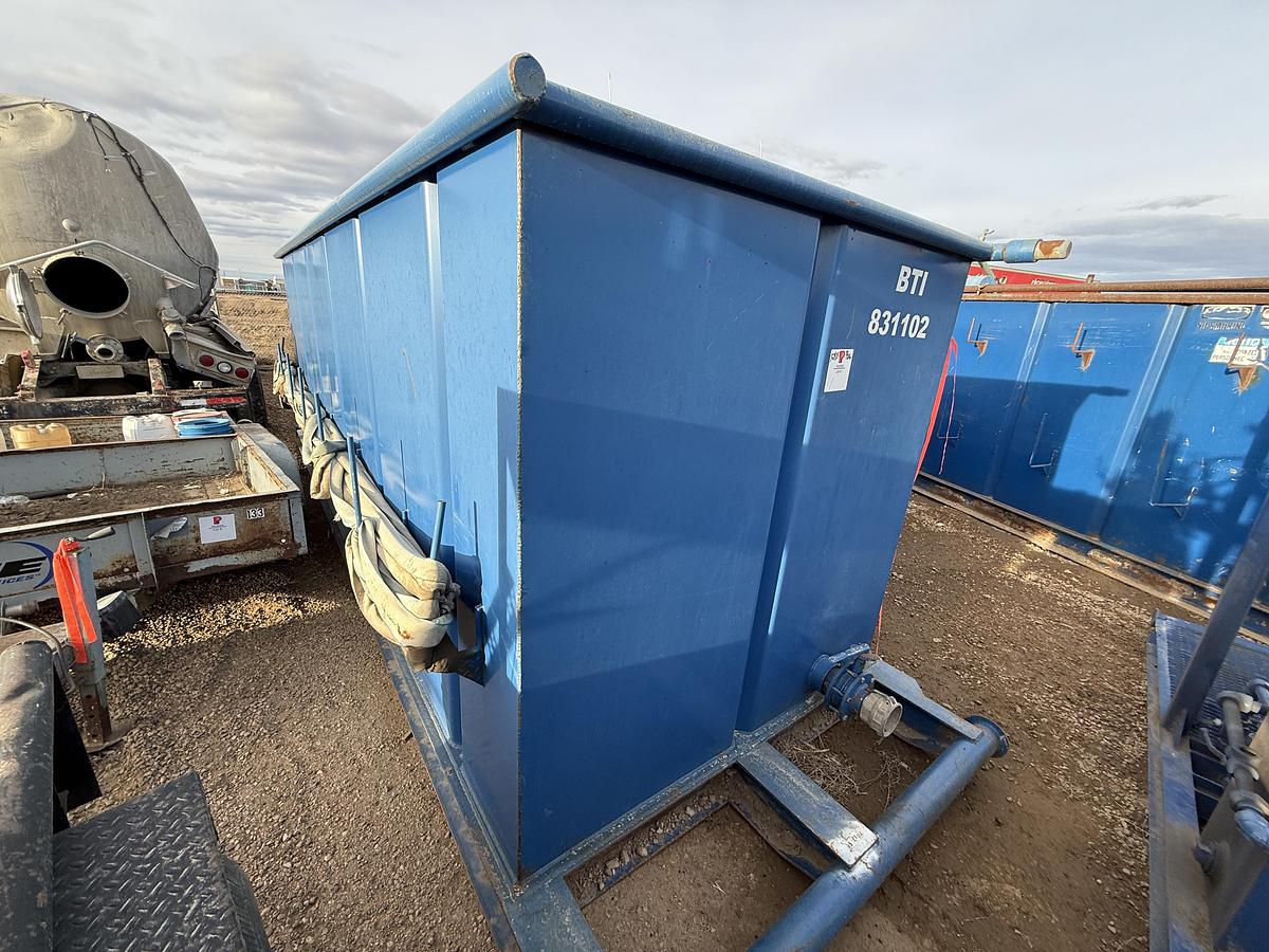 Used 18’L X 6’W X 6’H 2-COMP 114 BBL REVERSE PIT W/ CATWALK, HOSE RACK