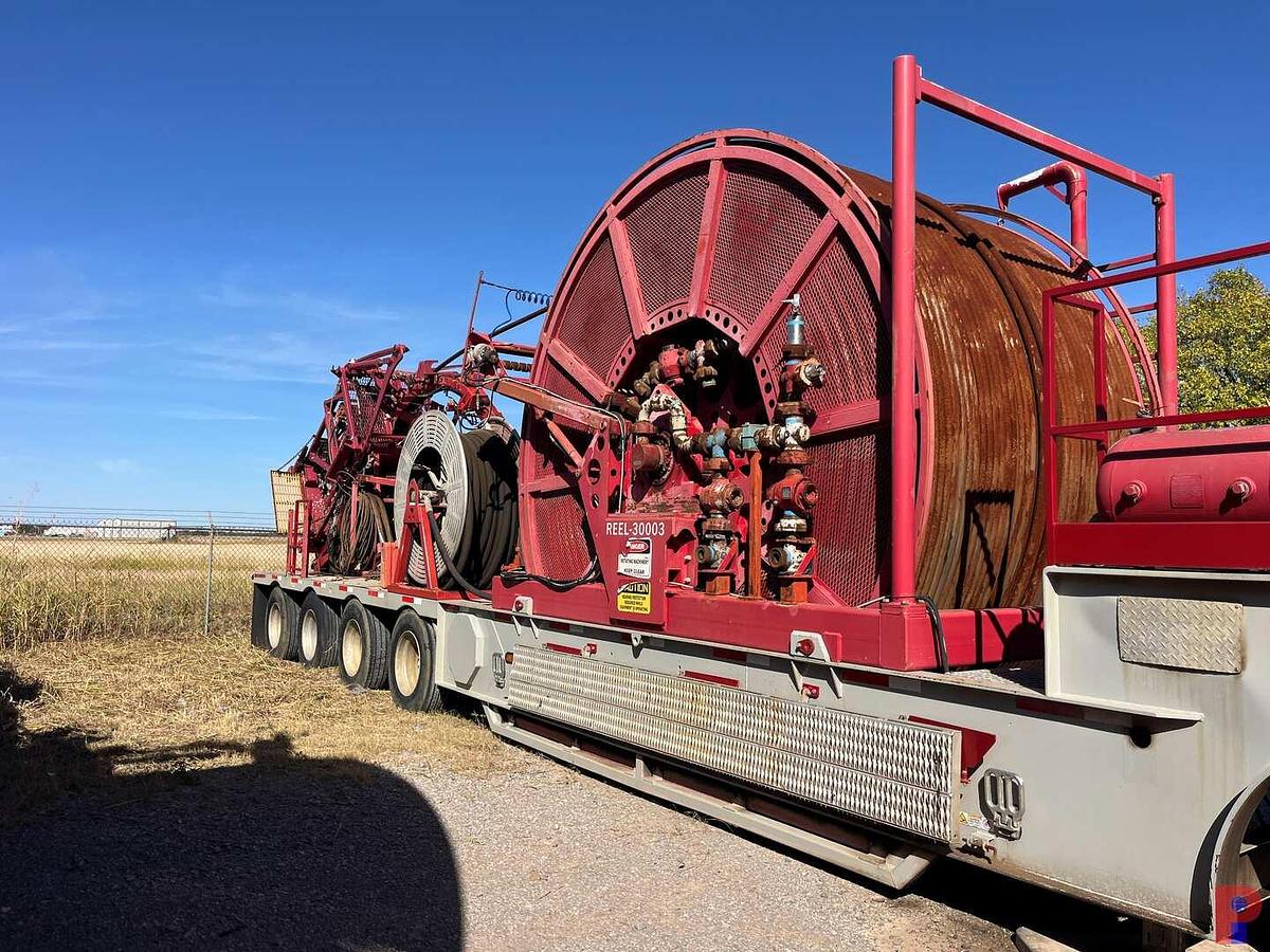 Used 2014 SERVA GROUP 2” 4-AXLE COIL TUBING TRAILER W/ HR6100 INJECTOR HEAD